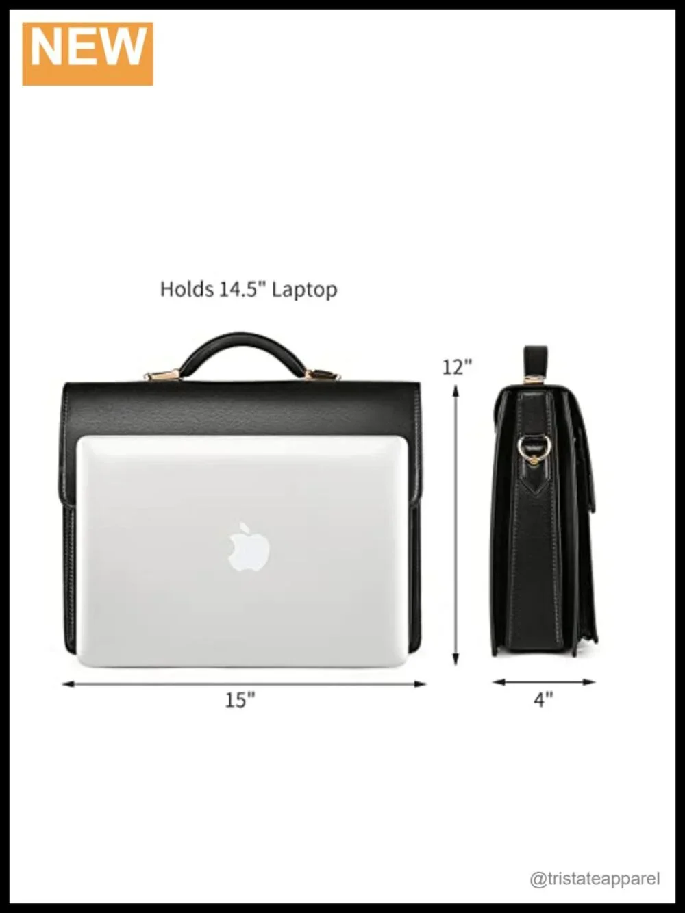 PU Leather Locking Laptop Messenger Bag for Business Men